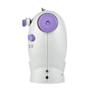 Mini masina de cusut portabila, cu 2 viteze, incarcare la retea sau baterii 4xAA, Alb/Mov - Img 10