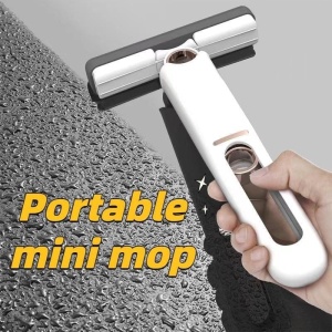 Mini mop compact si portabil pentru geam, parbriz sau praf cu maner - Img 7