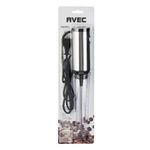 Mixer electric, pentru frappe, din inox, putere 25W, dimensiuni 10x6x37cm, negru-argintiu - Img 2