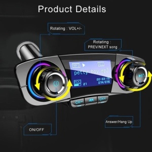 Modulator FM Multifuncțional cu MP3 Player și Bluetooth pentru masina - Img 8