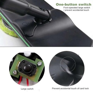 Mop electric fara fir, cu 2 seturi de dischete din microfibra si maner telescopic 130cm, negru - Img 6