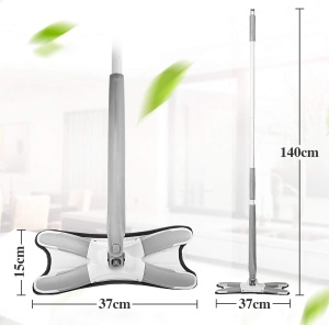 Mop TWIST cu autostoarcere, cap flexibil cu rotire 360 grade, maner telescopic - Img 10