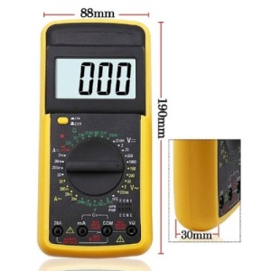 Multimetru digital DT-9205A cu carcasa antisoc, cu 2 sonde de testare - Img 2