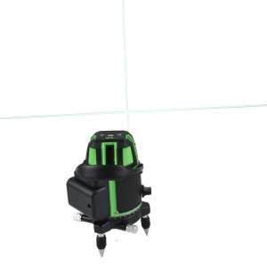 Nivela cu bula laser 2 linii +, 360 grade, fara fir, cu acumulator, verde cu negru - Img 5