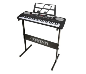Orga Electronică cu 54 de Clape, Funcții Avansate, Sistem Stereo, 74x16x26 cm, negru
