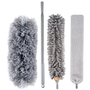 Pamatuf telescopic cu microfibra, 3 Capete Interschimbabile, Extensibil 250 cm - Img 1