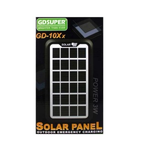 Panou solar portabil de 3W, GD Super GD-10X, IP65, cu mufe pentru incarcare device-uri, 27x15.5x1.5 cm, negru - Img 3