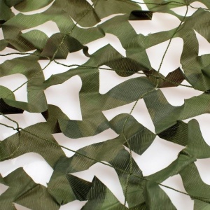 Panza de umbrire verde camuflaj cu plasa și franghii de fixare, Dimensiune 3x2m
