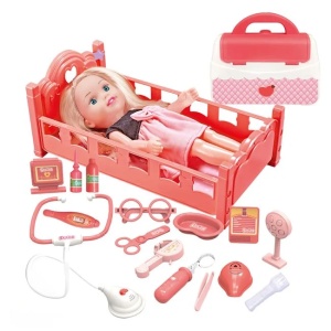 Papusa medic cu accesorii incluse, varsta 3+ ani, 56.5x11x45cm, multicolor