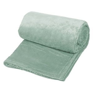 Patura catifelata pentru iarna, cu interior cu aspect sherpa, 200x150 cm, verde - Img 1