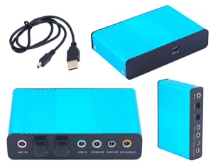 Placa externa de sunet, Inregistrare si redare audio la 16 biti, Alimentare prin USB 2.0, Functionare Plug&Play fara drivere aditionale - Img 1