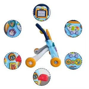 Premergator interactiv, educational, pentru copii 1 an+, 40x40x32 cm, roz/albastru - Img 6