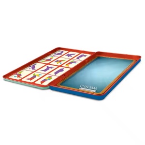 Puzzle Tangram cu 30 de forme, magnetic, pentru copii de 3 ani+, 19x11x1.5 cm, multicolor - Img 4