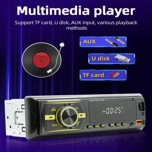 Radio MP3 Player Auto, cu Bluetooth, Afisaj in 7 Culori, 1Din, Telecomanda, Negru - Img 8