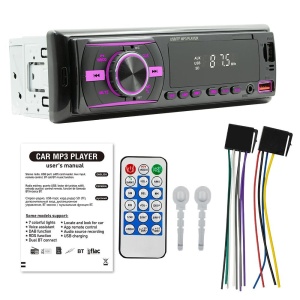 Radio MP3 Player Auto, cu Bluetooth, Afisaj in 7 Culori, 1Din, Telecomanda, Negru - Img 13