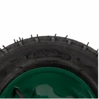 Roata roaba Micul Fermier 3.50-8 diametru ax 14mm janta verde - Img 2