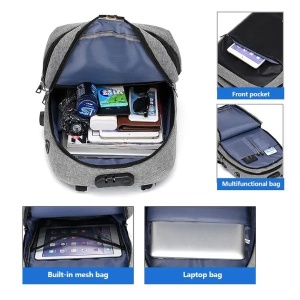 Rucsac pentru laptop cu sistem antifurt tip cifru - Img 7