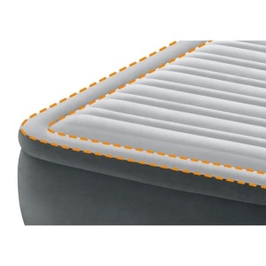 Saltea Gonflabila, Intex, cu Suport pentru Cap si Pompa Incorporata, 236x152x46cm, Alb-Gri - Img 4