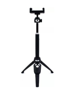 Selfie stick si trepied 2 in 1, Bluetooth, compact si universal, negru - Img 3