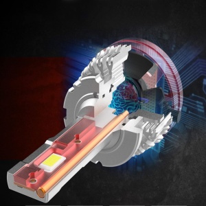 Set 2 becuri LED D2S / D2R Canbus, 90W, 5600Lm, 10000K, lumina alb-albastra rece - Img 4