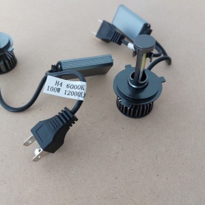 Set 2 becuri LED H4 COB, 100W, 12000 lumeni, lumina alb-rece - Img 8