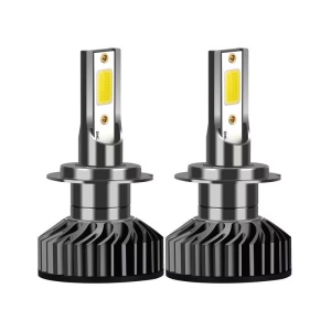 Set 2 becuri LED H7, 100W, COB, lumina alb-rece, 12000LM - Img 1