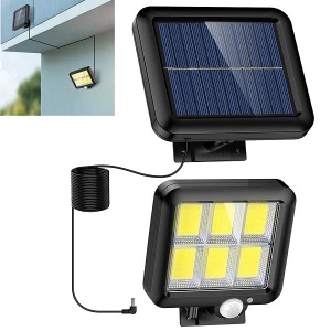 Set 2 Lampi solare cu panou detasabil 120 LED-uri COB, Putere 30W - Img 9