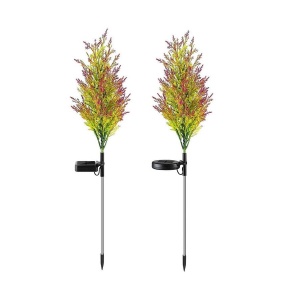 Set 2 lampi solare tip bradut tuia cu 8 Led-uri colorate, Inaltime 74cm, Senzor de lumina - Img 9