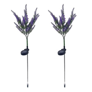 Set 2 lampi solare tip lavanda cu inaltime de 70cm, Senzor de lumina, Protectie IP65 - Img 4