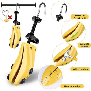 Set 2 Sanuri Pentru Largit si Alungit Pantofi, Welora®, Universal/Pentru Toate Tipurile de Pantofi, Unisex, Calitate Premium, Material Plastic + Cupru Metalic, Marimea 38-42 - Img 4