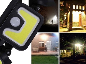 Set 2 X Lampa Solara 103 COB LED, Putere 120 W, Negru - Img 6