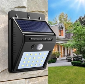 Set 3 Lampi BRIGHT 30 LED Solare cu senzor de miscare si lumina 1 mod ILUMINARE - Img 2