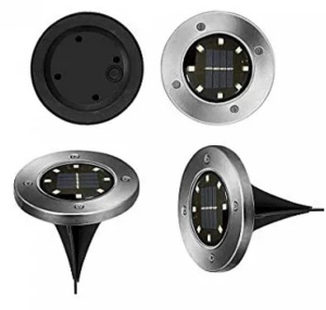 Set 4 lampi solare tip spot cu 8 Leduri pentru gradina, alee, scari, terasa, balcon - Img 8
