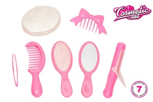 Set complet de coafat pentru fetite de 3 ani+, cu 7 piese, Roz - Img 1