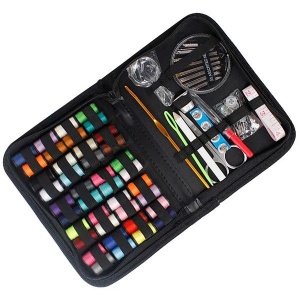 Set consumabile si accesorii pentru cusut 129 piese, Negru - Img 2