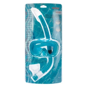 Set Masca si Tub Snorkeling pentru Copii intre 6-12 Ani, Bleu - Img 2