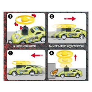 Set masini metalice cu fanta si sistem de lansare discuri, cu 6 masini si 18 discuri - Img 6