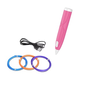 Set Stilou 3D cu 3 filamente colorate 1.75 mm, 18x3 cm, albastru/galben/roz/violet - Img 4