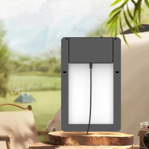 Sistem de iluminare LED cu 2 proiectoare si panou solar, Putere 6V 3W 1200LM, Acumulator 3600mAh - Img 7