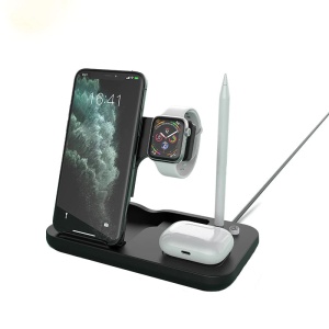 Statie Incarcare Wireless 4 in 1 Fast Wireless Charger, Telefon, Casti, Ceas si Pen - Img 1