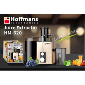 Storcator de fructe si legume, Hoffmans, 800W, recipient de 600ml, 2 viteze + funcție Pulse, negru-auriu - Img 7