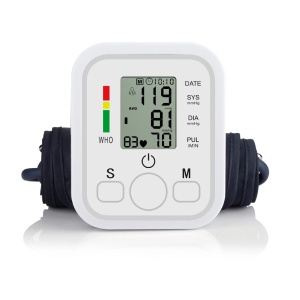 Tensiometru Digital cu Ecran LCD, 0-300mmHg, Puls 40-200 bpm, Senzor Automat, Alb - Img 4