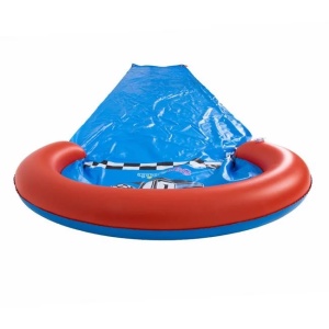 Tobogan de Apa Gonflabil, Pentru copii 5 ani+, Vinil, dimensiune 4.88x0.90 m, Bleu - Img 2