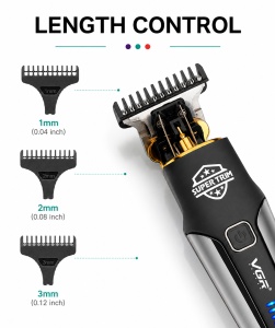 Trimmer Profesional VGR V-287 SuperTrim, Lame T din Otel Inoxidabil, Autonomie 90 Minute, Incarcare USB - Img 6