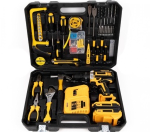 Trusa bormasina cu percutie, 2 acumulatori 36V 5Ah si alte 110 accesorii incluse - Img 3