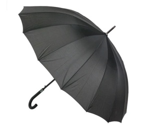 Umbrela de Ploaie, Automata cu Maner tip Baston, poliester, 93cm, negru - Img 3