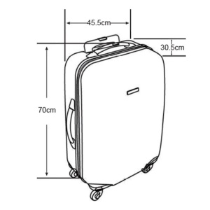 Valiza - Troler cu buzunare exterioare, Capacitate 83L, Albastru - Img 7