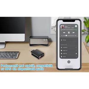 Adaptor 2 in 1 Audio Bluetooth, Receptor si Emitator, BT 5.0, USB Play, RCA, Redare U Disk/Card - Img 6
