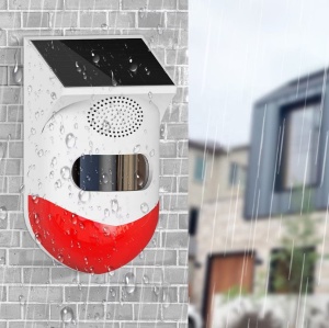 Alarma cu detector de miscare PIR, Incarcare solara sau USB, Protectie IP65, Telecomanda - Img 6