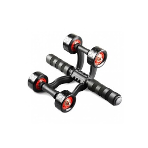 Aparat fitness pentru exercitii, cu 4 roti pentru abdomen, spate si brate - Img 1